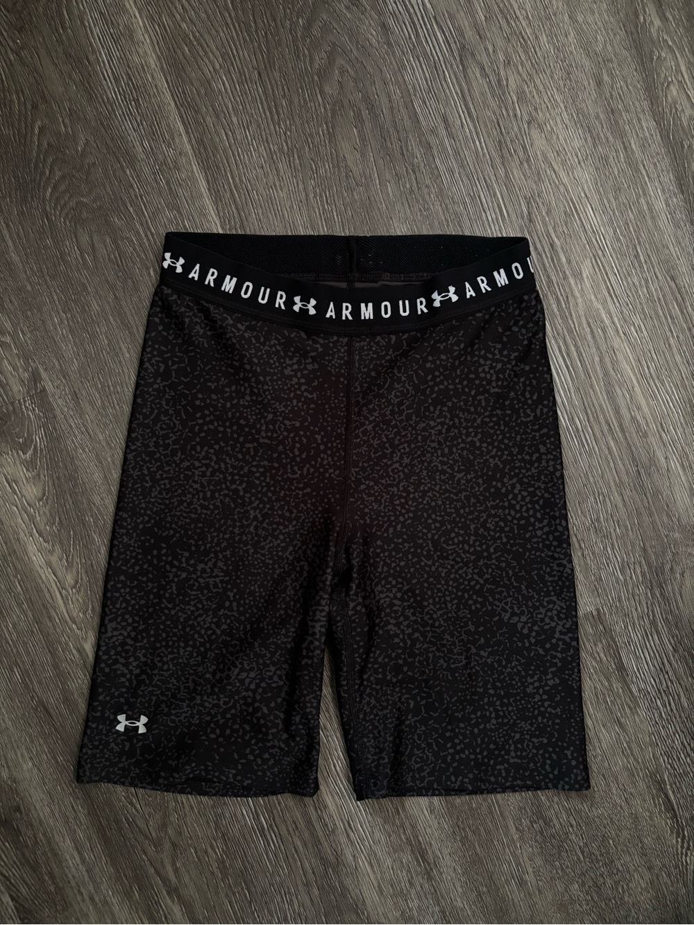 Under Armour Black Women's Bike/Compression Shorts with Branded Waistband
